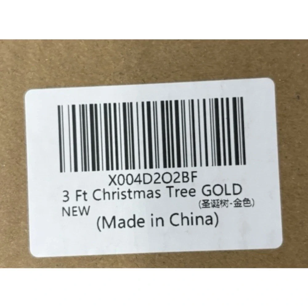 3 FT Small Artificial Gold Christmas Tree with 50 Warm White & Multicolor Lights